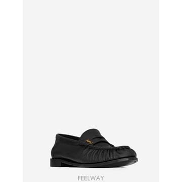 26FW 생로랑 가죽 Le Loafer 로고 로퍼 [M] 818908 AA00K 1000