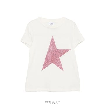 골든구스 T 셔츠 with glitter 로고 GKP01273P00248611560 TP572681902