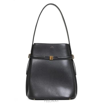 Toteme 블랙 레더 버켓 백 with strap 244WAL0048LE0025001 TP579244112