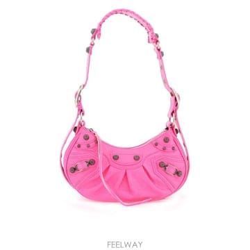 23FW Balenciaga Fluo 핑크 nappa 레더 Le Cagole XS 숄더 백 6713091VG