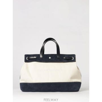 Armani 26SS �������� �Ƹ����� Borsa shopping �������� �Ƹ����� in cotone e camoscio26SS �������� �Ƹ����� Borsa shopping �������� �Ƹ���