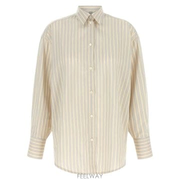 Toteme 26FW Toteme ���������� ���ο� Sky ���� Striped ���� in Viscose �� ��ũ 263W26FW Toteme ���������� ���ο� Sky ���� Striped ���� in