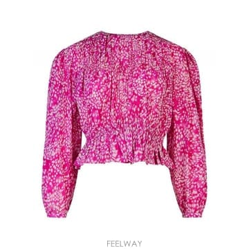 Isabel Marant 24FW ���ں����� ���ں����� Gelina Fuchsia ��ũ Blend ����콺 HT0484FAB3J03I24FW ���ں����� ���ں����� Gelina Fuchsia ��ũ Blend 