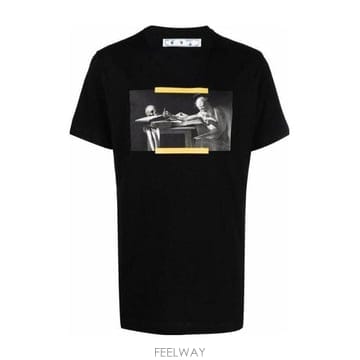 22SS Off 화이트 Carav painting T 셔츠 OMAA027F21JER0141084 TP5791