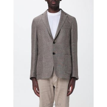 Zegna 26SS ������ �������� a monopetto in stuoia di lino e lana Zegna 1D726SS ������ �������� a monopetto in stuoia di lino e l