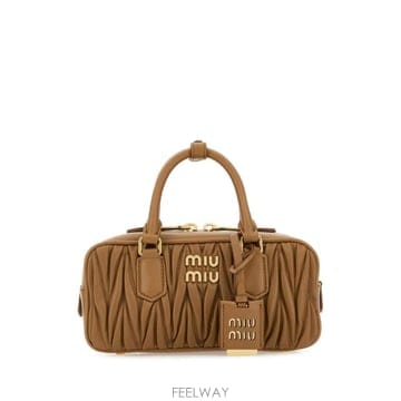 Miu Miu 26FW �̿�̿� �Ƹ�ī�� �ΰ� ��Ʈ�� 5BB142VOONAN88 F098L Beige o Tan26FW �̿�̿� �Ƹ�ī�� �ΰ� ��Ʈ�� 5BB142VOONAN88 F098