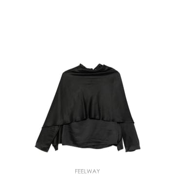 Rohe satin draped cape blouse 12188737339656 TP725370653
