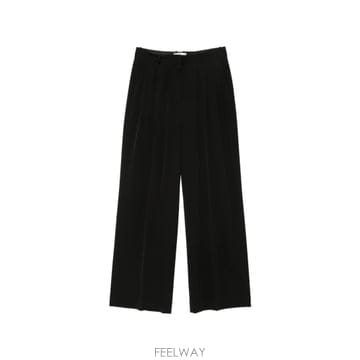 더 로우 플리츠 와이드 레그 트라우저