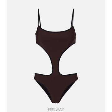 로베르토 까발리 홀터넥 스윔수트 멀티컬러