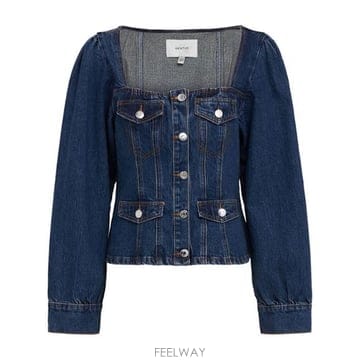 | Other Brand | 26 FW GESTUZ ���� Denim jacket with puffed sleeves 83I SLN01926 FW GESTUZ ���� Denim jacket with puffed sleeves 83I