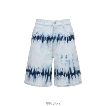 Stella McCartney 26 FW ���ڶ� ��īƮ�� ���� High waisted shorts with tie dye details 726 FW ���ڶ� ��īƮ�� ���� High waisted shorts with ti