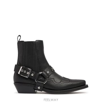 GANNI 26 FW ���� ���� Western ankle boots with buckles 81I 6SP002 TP7226 FW ���� ���� Western ankle boots with buckles 81I 6