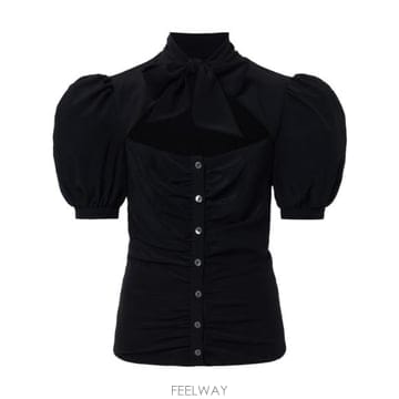 ALESSANDRA RICH 26 FW �˷�����ġ ���� Blouse with puff sleeves and bow 80I 1WS02526 FW �˷�����ġ ���� Blouse with puff sleeves and