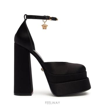 Versace 26 FW ������ü ���� Mules with block heel and ankle strap 76I WTY026 FW ������ü ���� Mules with block heel and ankle st