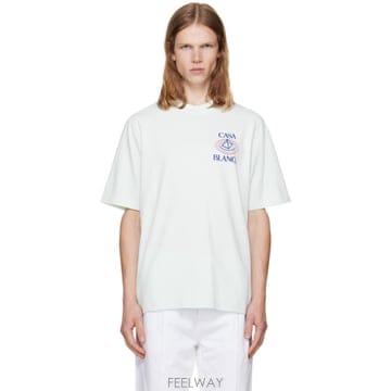 카사블랑카 화이트 셀레스티얼 피라미드 클래식 티셔츠 M AW26 JTS 001 09 TP876892815