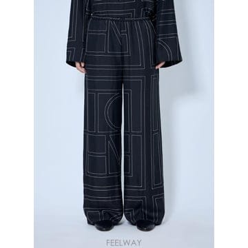 26 FW 토템 여성 모노그램 실크 파자마 바지 tot0265079blk