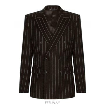 Dolce&Gabbana 25FW ��ü�ذ��ٳ� Pinstripe Double Breasted �������� G2QU4TFRMD4S805125FW ��ü�ذ��ٳ� Pinstripe Double Breasted �������� G