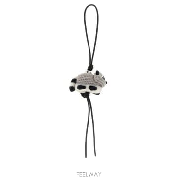 Loewe [X45]�ο��� C621232XRK GREY Multicolor fabric Raccoon charm[X45]�ο��� C621232XRK GREY Multicolor fabric Raccoon 