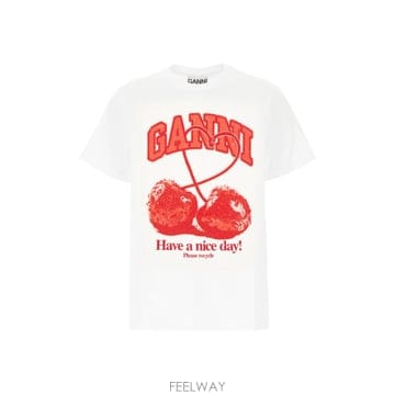 GANNI [W63]���� A105024711026 151 ���� Ƽ���� ���� ž T SHIRT[W63]���� A105024711026 151 ���� Ƽ���� ���� ž T SHIR