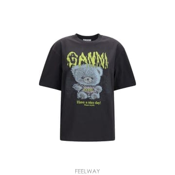 [K68]가니 A1050303 252 여성 티셔츠 민소매 탑 나시 Forest Teddy graphic T 