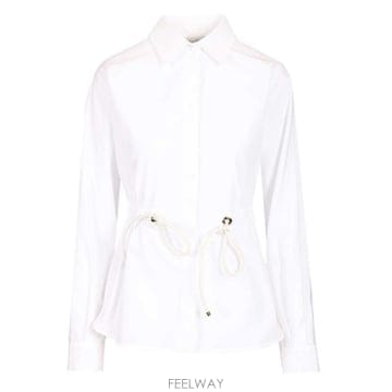 Max Mara 26SS �������� TAZZINA ��ư POPLINE ���� WITH DRAWSTRING 26111110526026SS �������� TAZZINA ��ư POPLINE ���� WITH DRAWSTRIN