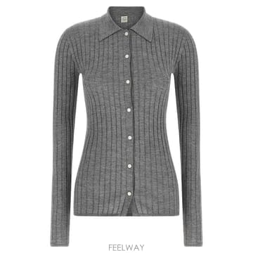Toteme 26FW Toteme ���� Ribbed ���� in Grey melange ĳ�ù̾� �� ��ũ 263WRT08326FW Toteme ���� Ribbed ���� in Grey melange ĳ�ù̾� 