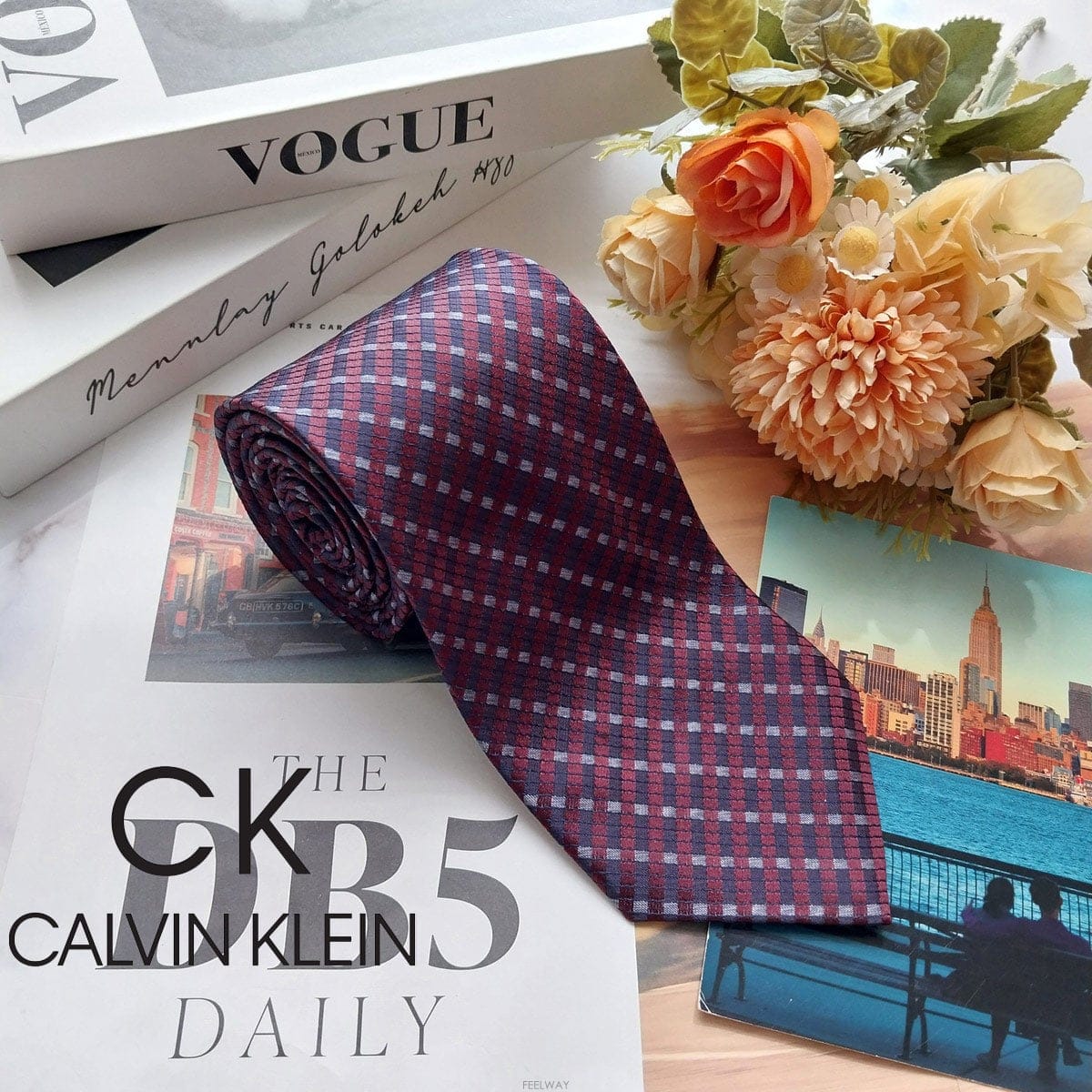 Calvin Klein CALVIN KLEIN Ķ��Ŭ���� ��ũ ���� üũ ���� ��Ÿ�� 8.5cm A+��� K3487CALVIN KLEIN Ķ��Ŭ���� ��ũ ���� üũ ���� ��Ÿ�� 8.5