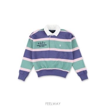 25FW 폴로 랄프 로렌 Kid   Striped Rugby 스웨트 셔츠 25A971040001 TP5789