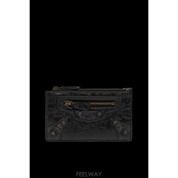 26SS Balenciaga LE 시티 롱 블랙 Cardholder with tone on tone 로고 o