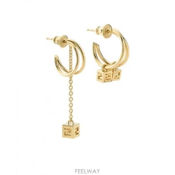 FENDI 26FW Fendi ORECCHINI DOPPIO CERCHIO CON CHARM 8AL586B08F1XA526FW Fendi ORECCHINI DOPPIO CERCHIO CON CHARM 8AL586B0