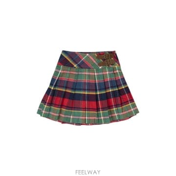 24FW 폴로 랄프 로렌 Pleated plaid wrap 스커트 312950631001 TP57212202