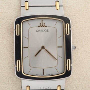 세이코 크레도르 SEIKO Credor 18K 골드 베젤 쿼츠 2F70-5590