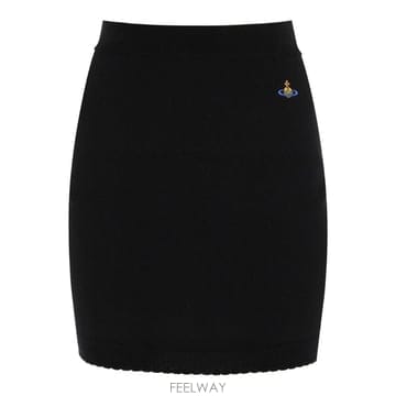 23SS 비비안 웨스트우드 비비안 웨스트우드 bea 미니 스커트 with 로고 embroidery detai