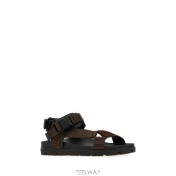 PRADA 26FW ����� ��ũ ���� fabric �� suede s��als 2X3177FG0003ZOEF0003 TP26FW ����� ��ũ ���� fabric �� suede s��als 2X3177F