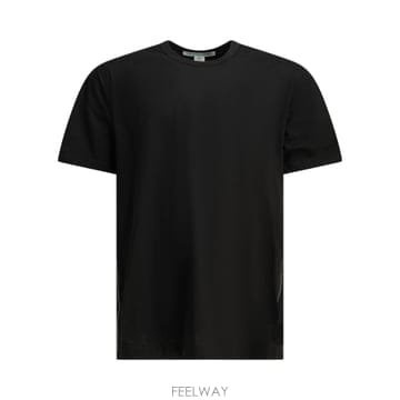 26SS 꼼데가르송 Crew 넥 T 셔츠 with zipper detail FQT010S261BLACK TP