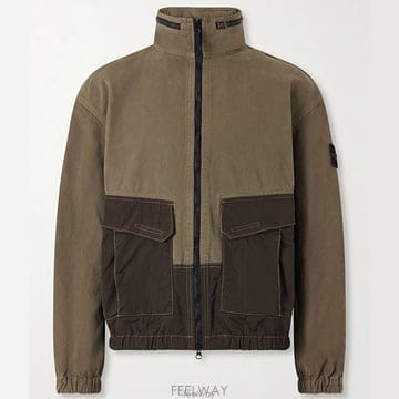 26 FW 스톤 아일랜드 남성 가먼트 다이 파나마 코튼 캔버스 앤 GREEN