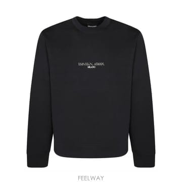26FW 엠프리오 아르마니 Round 넥라인  소프트 fabric  Contrasting front 로고  