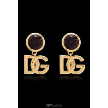Dolce&Gabbana 26SS ��ü�ذ��ٳ� Clip on earrings with a shimmering crystal WER6M26SS ��ü�ذ��ٳ� Clip on earrings with a shimmering c
