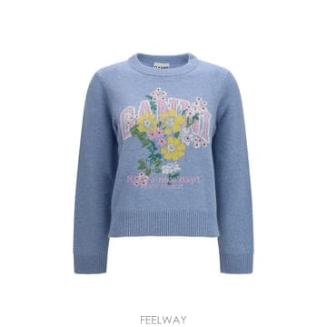 26FW 가니 스웨터 A1150059 ZXF LIGHT BLUE