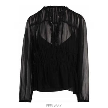 ULLA JOHNSON 25FW ��� ���� Soraya Semi Sheer ����콺 with ���� at the �� FA250219N25FW ��� ���� Soraya Semi Sheer ����콺 with ���� at