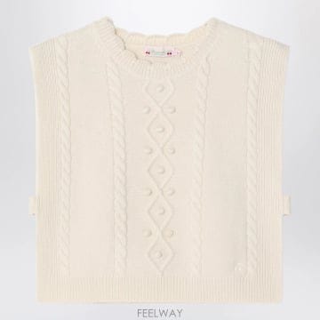 Bonpoint 25FW BONPOINT ������ �� gilet with a braided pattern W05GJUK000225FW BONPOINT ������ �� gilet with a braided pattern W