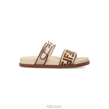 FENDI 26FW Fendi Fendi Feel raffia effect slides 26A8X8710ABN3F1WQ26FW Fendi Fendi Feel raffia effect slides 26A8X8710AB