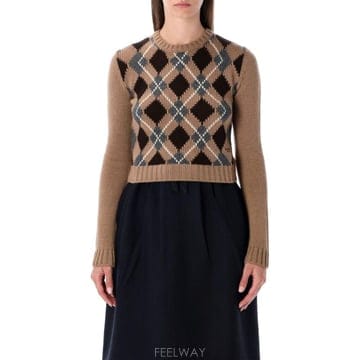 PRADA 25FW ����� ����� ĳ�ù̾� ������ with Argyle Pattern 25AP24S2V172DF004025FW ����� ����� ĳ�ù̾� ������ with Argyle Pattern