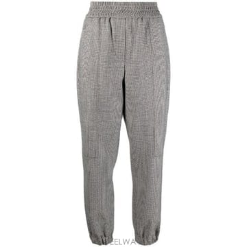 당일배송 브루넬로 쿠치넬리 체크 테이퍼드 팬츠