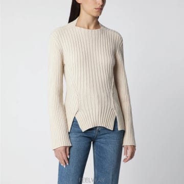 Victoria Beckham 26FW ���丮�ƺ��� Ribbed ������ in ������ �� �� ĳ�ù̾� 1326KJU007314AWOEL TP26FW ���丮�ƺ��� Ribbed ������ in ������ �� �� ĳ�ù�