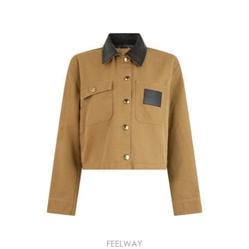 26FW Balenciaga 쇼트 베이지 자켓 with 다크 elegant collar A0029PTRP15