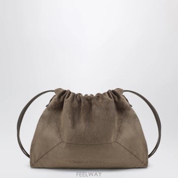 Brunello Cucinelli 26FW ���ڷ� ��ġ�ڸ� Grey �׸� suede BC Duo �Ŀ�ġ �� with monile MBDLD226FW ���ڷ� ��ġ�ڸ� Grey �׸� suede BC Duo �Ŀ�ġ 