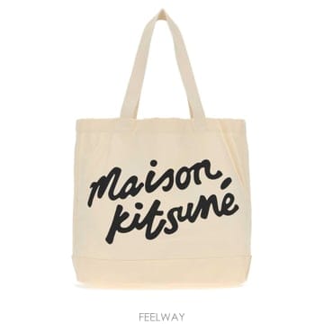 Maison Kitsune 25FW Maison Kitsune BORSA ��Ʈ CON SCRITTA PW05124WW9042P700 T25FW Maison Kitsune BORSA ��Ʈ CON SCRITTA PW05124WW90