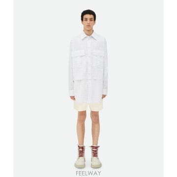 Bottega Veneta 24SS ���װ�����Ÿ Chemise En Soie Et Coton Pur A Double Couche   ��24SS ���װ�����Ÿ Chemise En Soie Et Coton Pur A Doubl