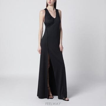 Victoria Beckham 26SS ���丮�ƺ��� �� ���� ���� �巹�� with slit 1126JDR006983APLBLK TP580826SS ���丮�ƺ��� �� ���� ���� �巹�� with slit 1126JD